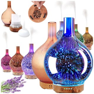 Nawilżacz powietrza aromaterapia dyfuzor zapachowy lampka nocna rgb 3d