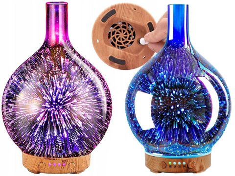 Nawilżacz powietrza aromaterapia dyfuzor zapachowy lampka nocna rgb 3d