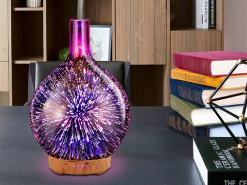 Nawilżacz powietrza aromaterapia dyfuzor zapachowy lampka nocna rgb 3d