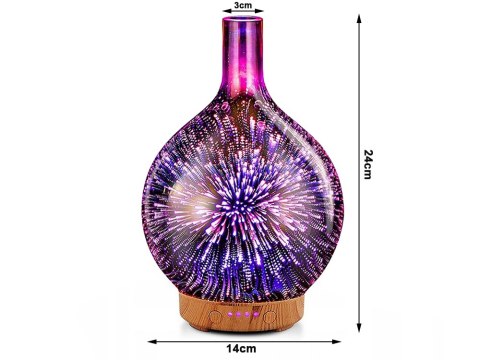 Nawilżacz powietrza aromaterapia dyfuzor zapachowy lampka nocna rgb 3d