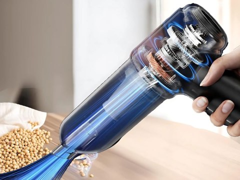 Odkurzacz ręczny bezprzewodowy 120w turbo do auta zestaw końcówek dmuchawa