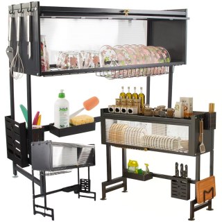 Suszarka do naczyń talerzy sztućców duży ociekacz szafka organizer 85 cm
