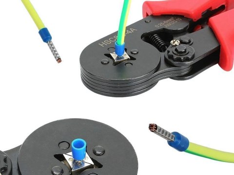 Zaciskarka do tulejek końcówek przewodów 0,25-10mm zestaw 1200 elementów