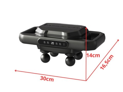 Masażer do ciała mocny 4 głowice 20 stopni siły + 6 trybów impulsowych usb
