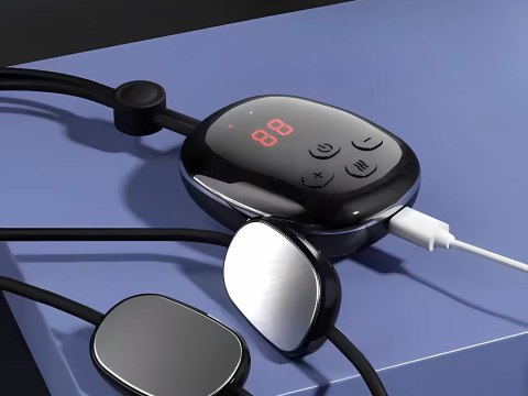 Masażer elektrostymulator szyi usb 15 mocy 4 tryby grzania masaż karku ems