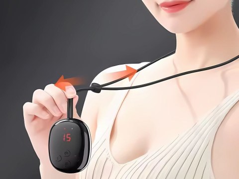 Masażer elektrostymulator szyi usb 15 mocy 4 tryby grzania masaż karku ems