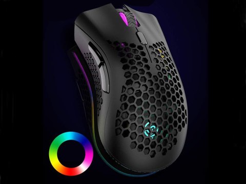 Myszka bezprzewodowa 2,4 ghz mysz do laptopa sensor optyczny podświetlenie