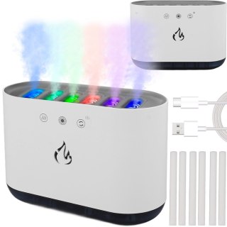Nawilżacz powietrza kompinek dyfuzor lampka led rgb aromaterapia 6 dysz