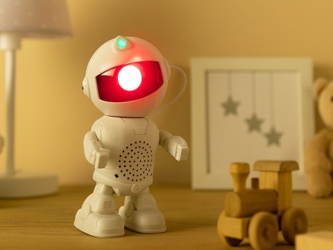 Projektor gwiazd astronauta lampka nocna rzutnik dla dziecka kosmos muzyka