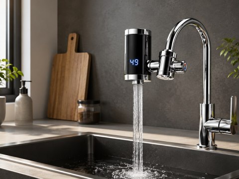 Elektryczny podgrzewacz wody led obrotowy kran 3000w z wyświetlaczem temp