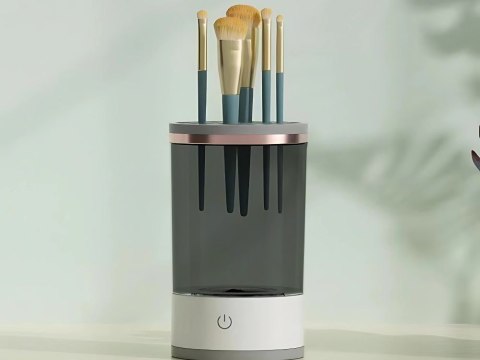 Myjka stojak do czyszczenia mycia suszenia pędzli gąbek kosmetycznych usb