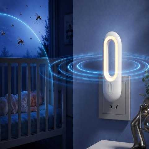 Odstraszacz ultradźwiękowy elektryczny na owady komary insekty lampka nocna
