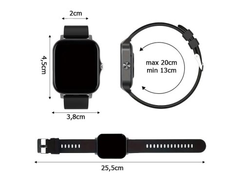 Smartwatch zegarek damski męski gumowy pasek sport bluetooth rozmowy zieleń