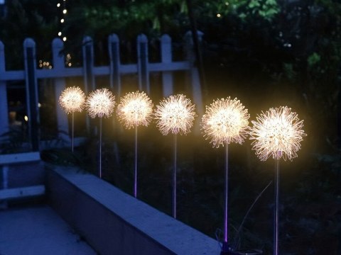 LAMPA SOLARNA OGRODOWA LED DMUCHAWIEC FAJERWERK NA SZPIKULCU DO OGRODU 2szt