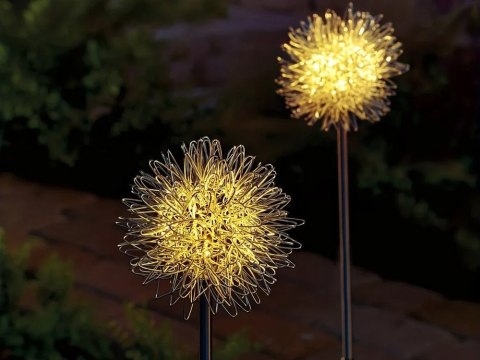 LAMPA SOLARNA OGRODOWA LED DMUCHAWIEC FAJERWERK NA SZPIKULCU DO OGRODU 2szt
