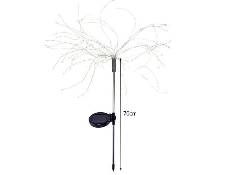 LAMPA SOLARNA OGRODOWA LED DMUCHAWIEC FAJERWERK NA SZPIKULCU DO OGRODU