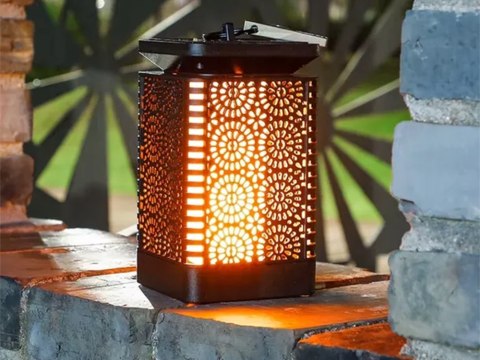 Lampion solarny ozdobny led latarnia słoneczna wisząca ogrodowa czujnik