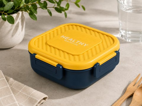 Lunchbox śniadaniówka pojemnik na śniadanie obiad z przegródkami sztućce