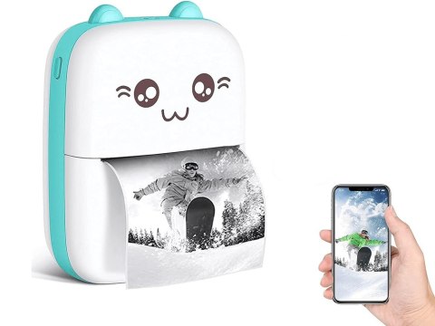 Mini drukarka termiczna bezprzewodowa przenośna drukuś do zdjęć notatek