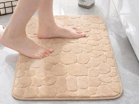 DYWANIK ŁAZIENKOWY MIĘKKI CHŁONNY ANTYPOŚLIZGOWY DUŻY 80X50 POD PRYSZNIC