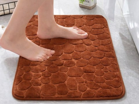 DYWANIK ŁAZIENKOWY MIĘKKI CHŁONNY ANTYPOŚLIZGOWY DUŻY 80X50 POD PRYSZNIC