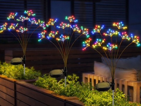 LAMPA SOLARNA OGRODOWA LED DMUCHAWIEC FAJERWERK NA SZPIKULCU DO OGRODU 2szt