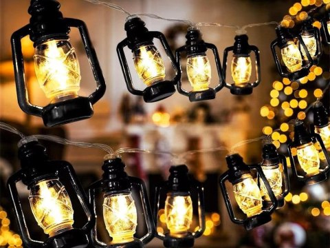 LAMPKI SOLARNE OGRODOWE LED GIRLANDA LAMPIONY NA BALKON TARAS DEKORACYJNE