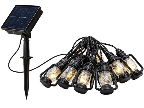 LAMPKI SOLARNE OGRODOWE LED GIRLANDA LAMPIONY NA BALKON TARAS DEKORACYJNE