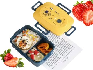 Lunchbox śniadaniówka pojemnik na śniadanie obiad z przegródkami sztućce