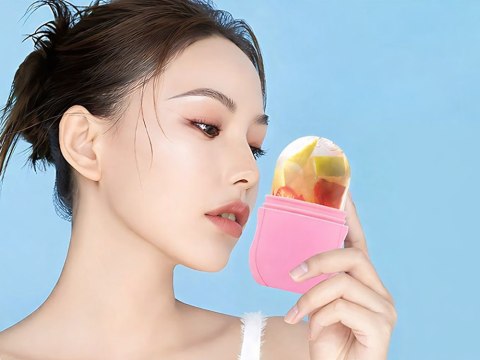 MASAŻER LODOWY ICE ROLLER DO TWARZY SILIKONOWY ŁAGODZĄCY WYGŁADZAJĄCY
