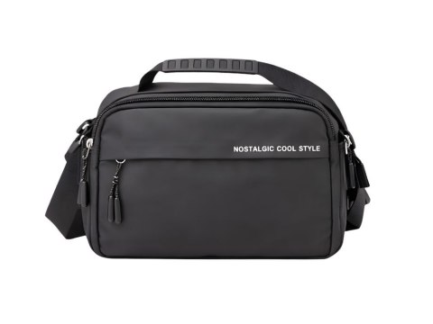Nerka męska saszetka na ramię do ręki torba crossbody czarna regulacja