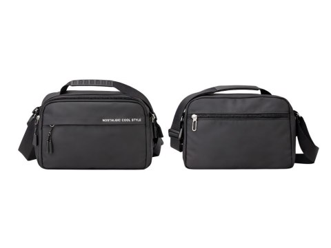 Nerka męska saszetka na ramię do ręki torba crossbody czarna regulacja