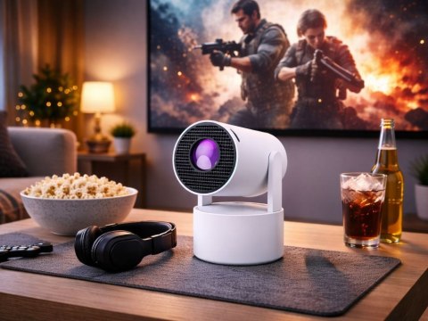 Projektor rzutnik android smart tv led wifi głośnik + mikrofon bluetooth