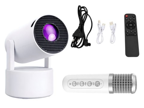 Projektor rzutnik android smart tv led wifi głośnik + mikrofon bluetooth