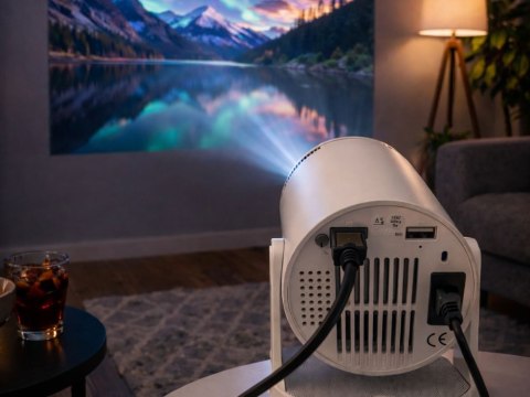 Projektor rzutnik android smart tv led wifi głośnik + mikrofon bluetooth