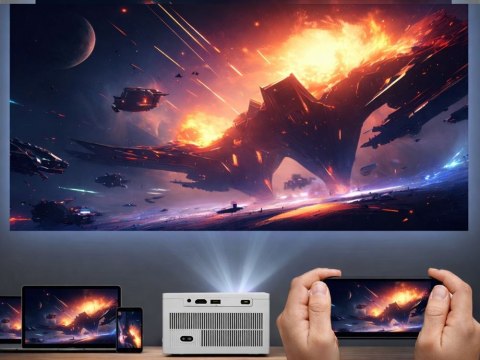 Projektor rzutnik video x6 4k android tv 11.0 wifi bluetooth lcd 100 cali