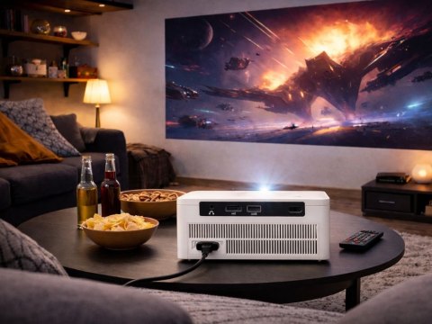 Projektor rzutnik video x6 4k android tv 11.0 wifi bluetooth lcd 100 cali