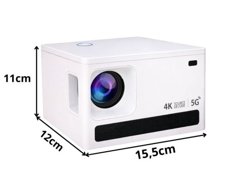 Projektor rzutnik video x6 4k android tv 11.0 wifi bluetooth lcd 100 cali