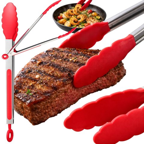 Szczypce kuchenne do grila smażenia mięsa nakładania sałatek grillowe 30cm