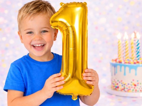 Balon foliowy cyfra liczba 1 złota 66cm urodziny przyjęcie dekoraca złoty
