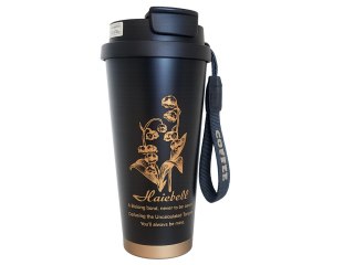 Kubek termiczny 530ml słomka z uchwytem stalowy termos na zimne i gorące