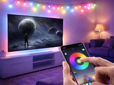 Lamki led kolorowe usb rgb aplikacja pilot kulki dekoracyjne świąteczne