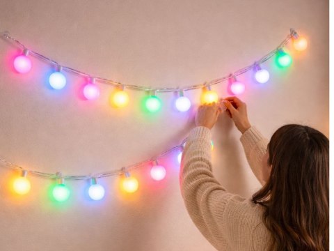 Lamki led kolorowe usb rgb aplikacja pilot kulki dekoracyjne świąteczne