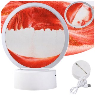 Lampa piaskowa 3d ruchomy dynamiczny piasek dekoracyjna biurko usb led rgb
