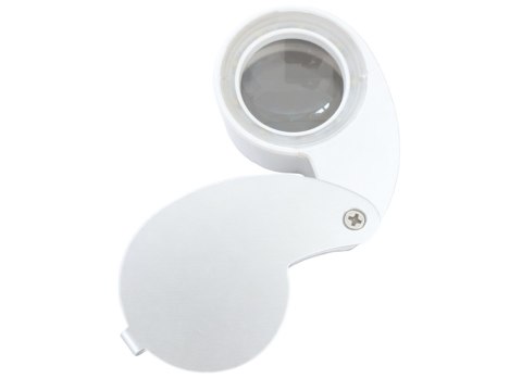 Lupa jubilerska powiększenie 40x kieszonkowa składana 25mm dioda 9 led