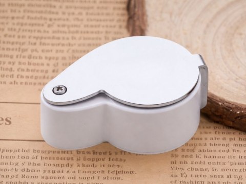 Lupa powiększająca jubilerska led uv składana ładowana usb do czytania 60x