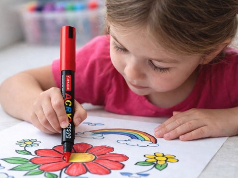 Markery akrylowe zestaw 24 szt pisaki flamastry mazaki wodoodporne z farbą