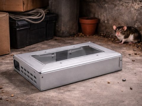 Pułapka na myszy szczury żywołapka humanitarna metalowa chwytak na gryzonie