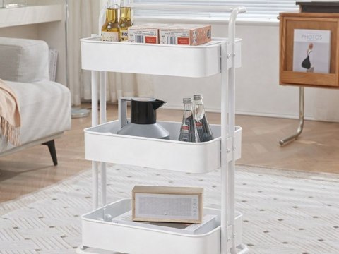 Regał kuchenny łazienkowy na kółkach wózek 3 poziomy metalowy organizer