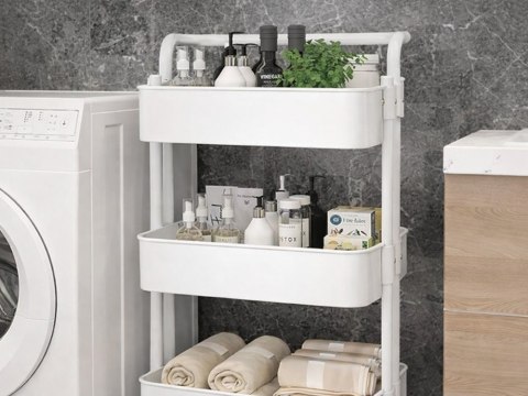 Regał kuchenny łazienkowy na kółkach wózek 3 poziomy metalowy organizer